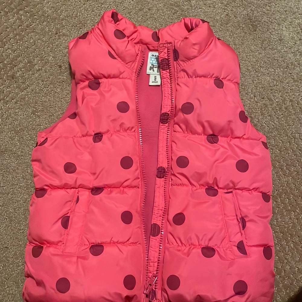 Puffer Pink Polka Dot Vest